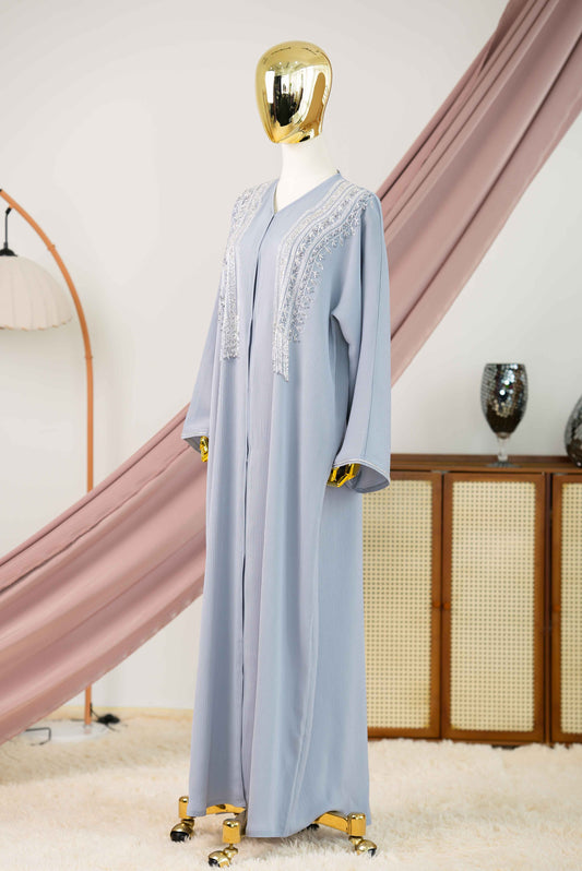 HALILI ABAYA DUSTY BLUE