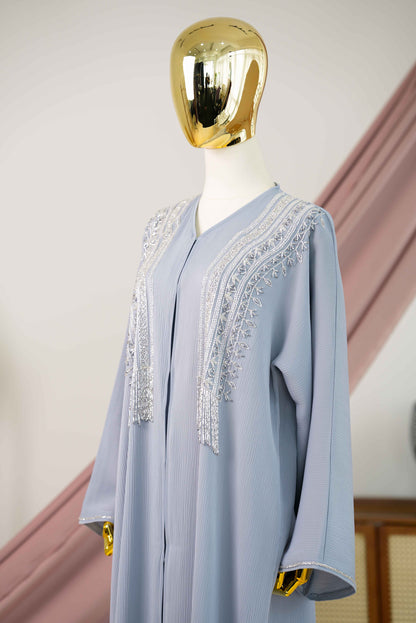 HALILI ABAYA DUSTY BLUE