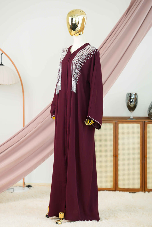 HALILI ABAYA BURGUNDY