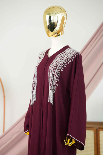 HALILI ABAYA BURGUNDY