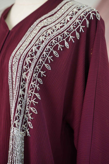 HALILI ABAYA BURGUNDY