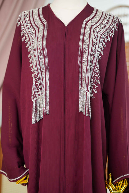 HALILI ABAYA BURGUNDY