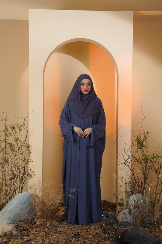 LAIQA ABAYA PURPLE VELVET