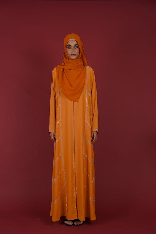 TASMEERA ABAYA PUMPKIN