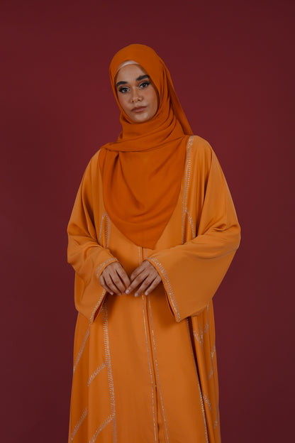 TASMEERA ABAYA PUMPKIN