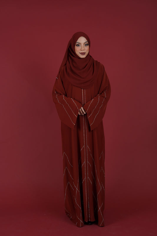 HYRA ABAYA RED DAHLIA