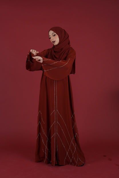HYRA ABAYA RED DAHLIA
