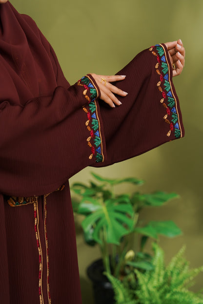 CHLOE ABAYA BURGUNDY