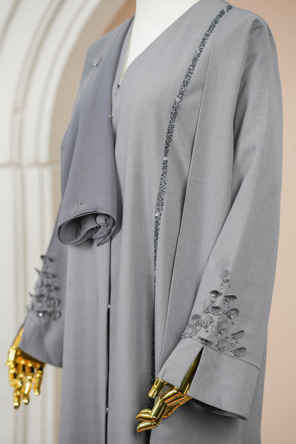 GHINA ABAYA GREY