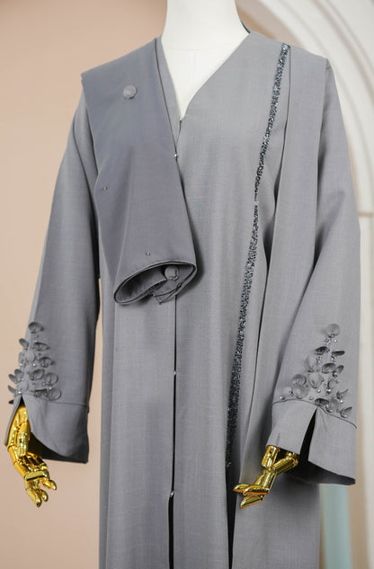 GHINA ABAYA GREY