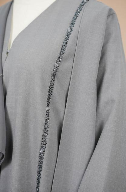 GHINA ABAYA GREY