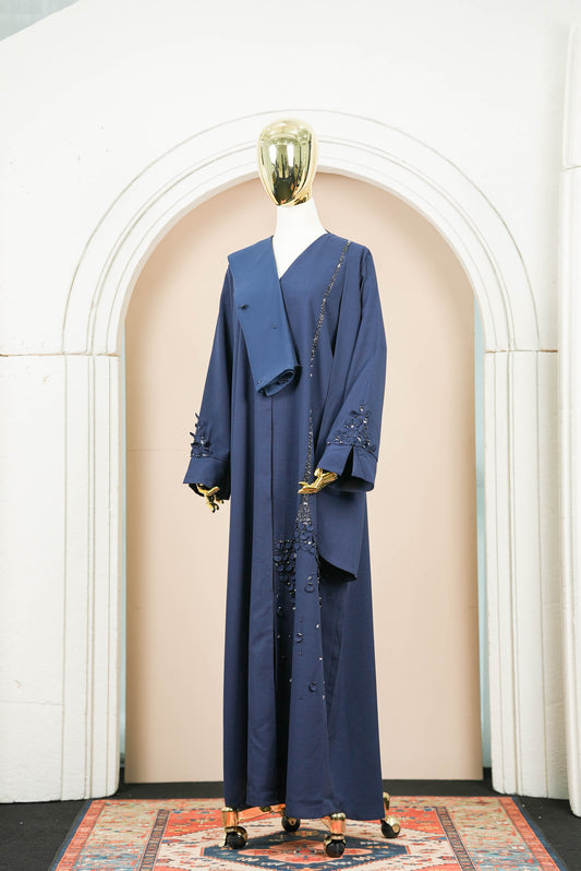 GHINA ABAYA BLUE DENIM