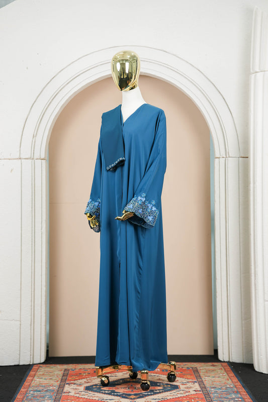 RANIYA ABAYA TEAL BLUE
