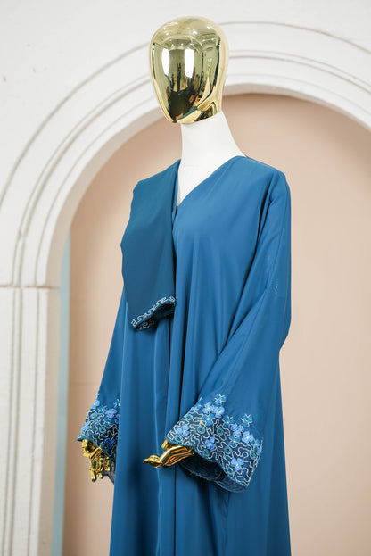 RANIYA ABAYA TEAL BLUE