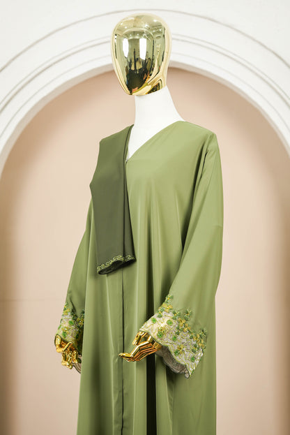 RANIYA ABAYA OLIVE GREEN