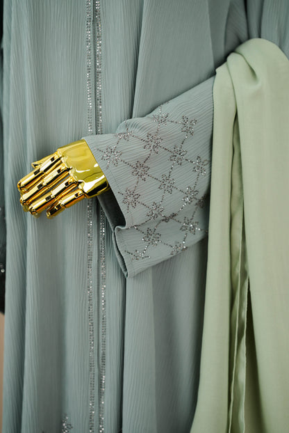 THALIA ABAYA DUSTY GREEN