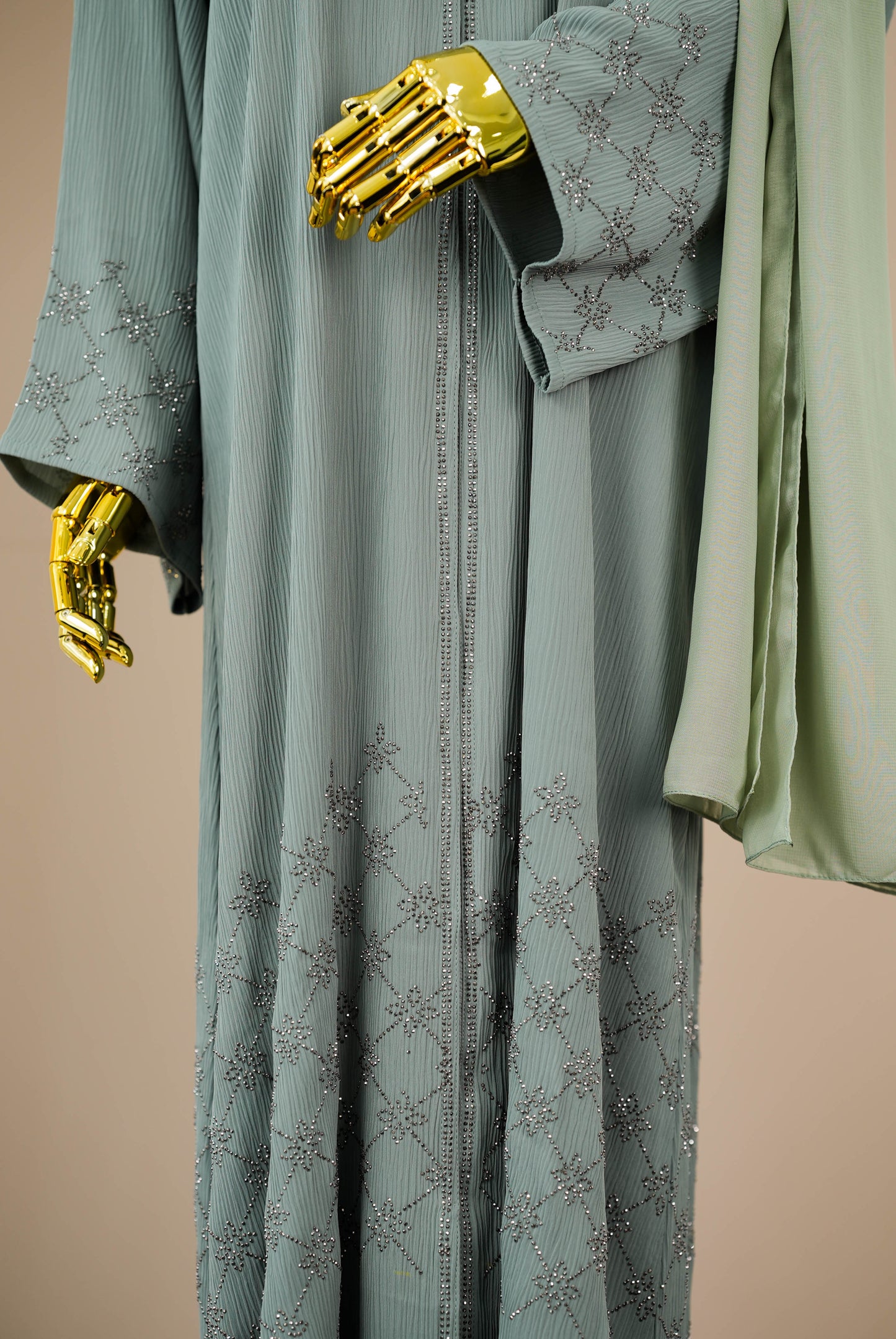 THALIA ABAYA DUSTY GREEN