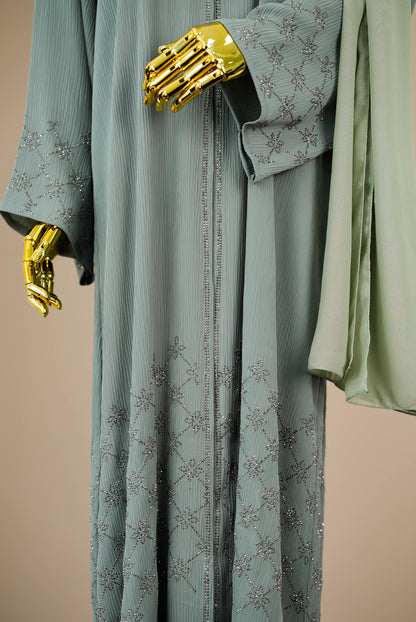 THALIA ABAYA DUSTY GREEN