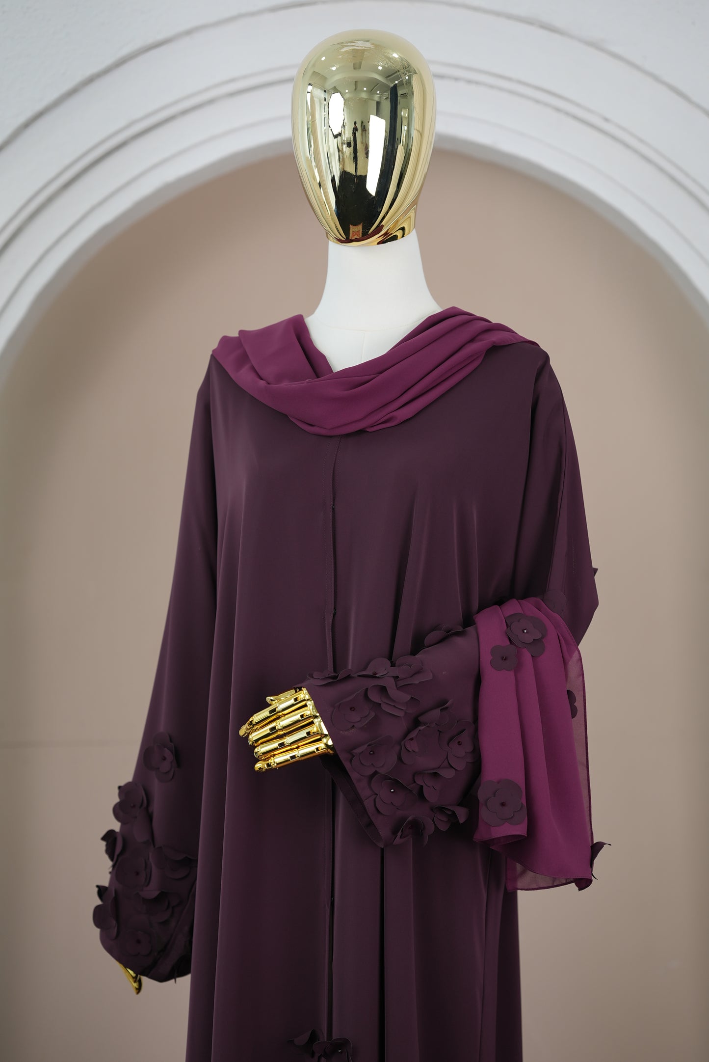FLURA ABAYA BURGUNDY