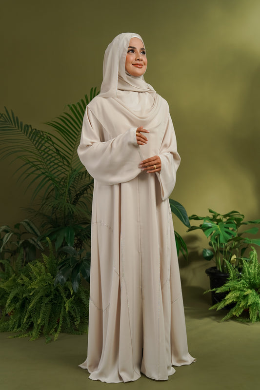 FATMA ABAYA EGGSHELL