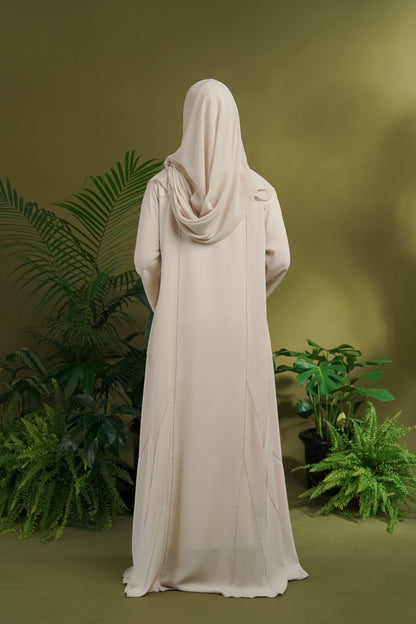 FATMA ABAYA EGGSHELL
