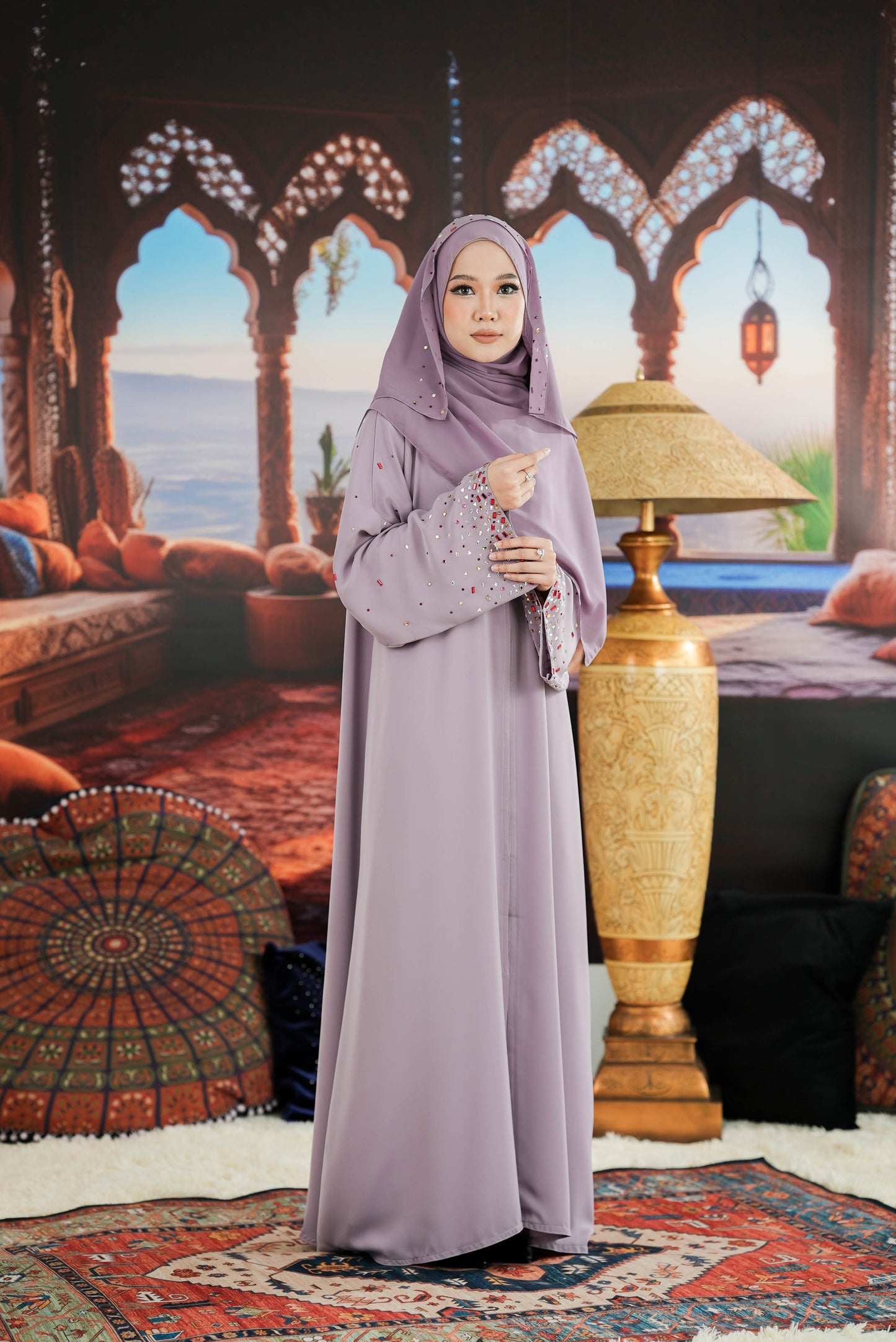 HEER ABAYA LIGHT PURPLE