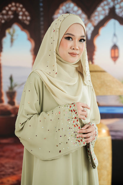 HEER ABAYA SAGE GREEN