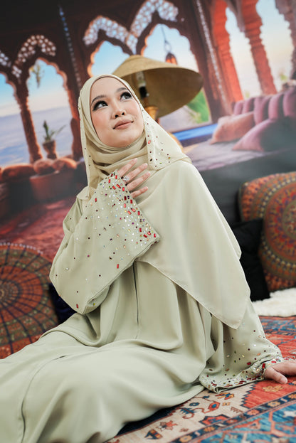 HEER ABAYA SAGE GREEN