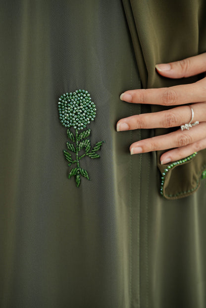 NAWAR ABAYA ARMY GREEN
