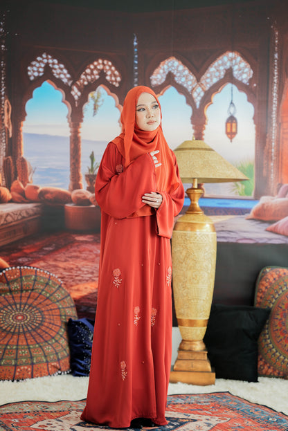 NAWAR ABAYA BURNT ORANGE