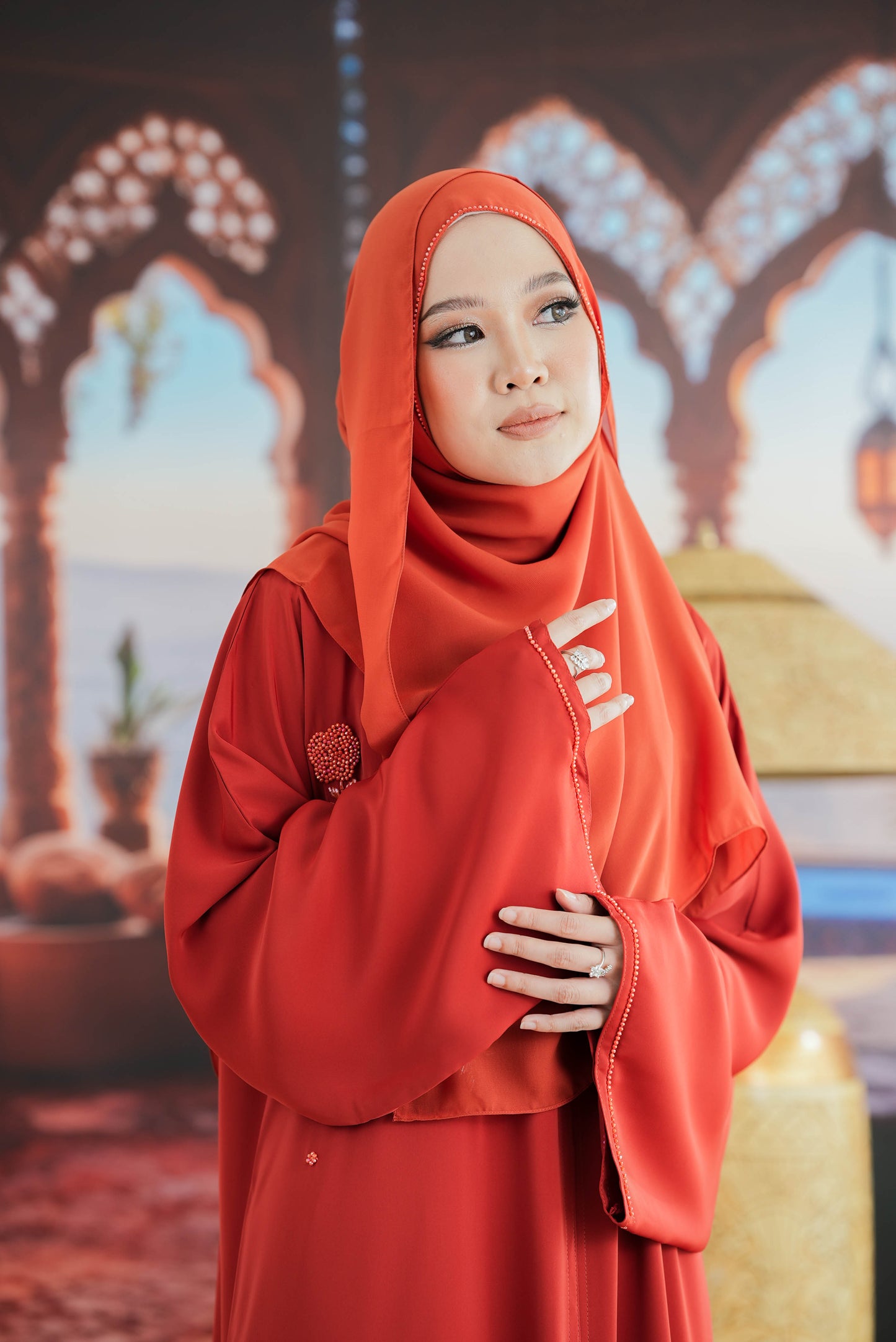 NAWAR ABAYA BURNT ORANGE
