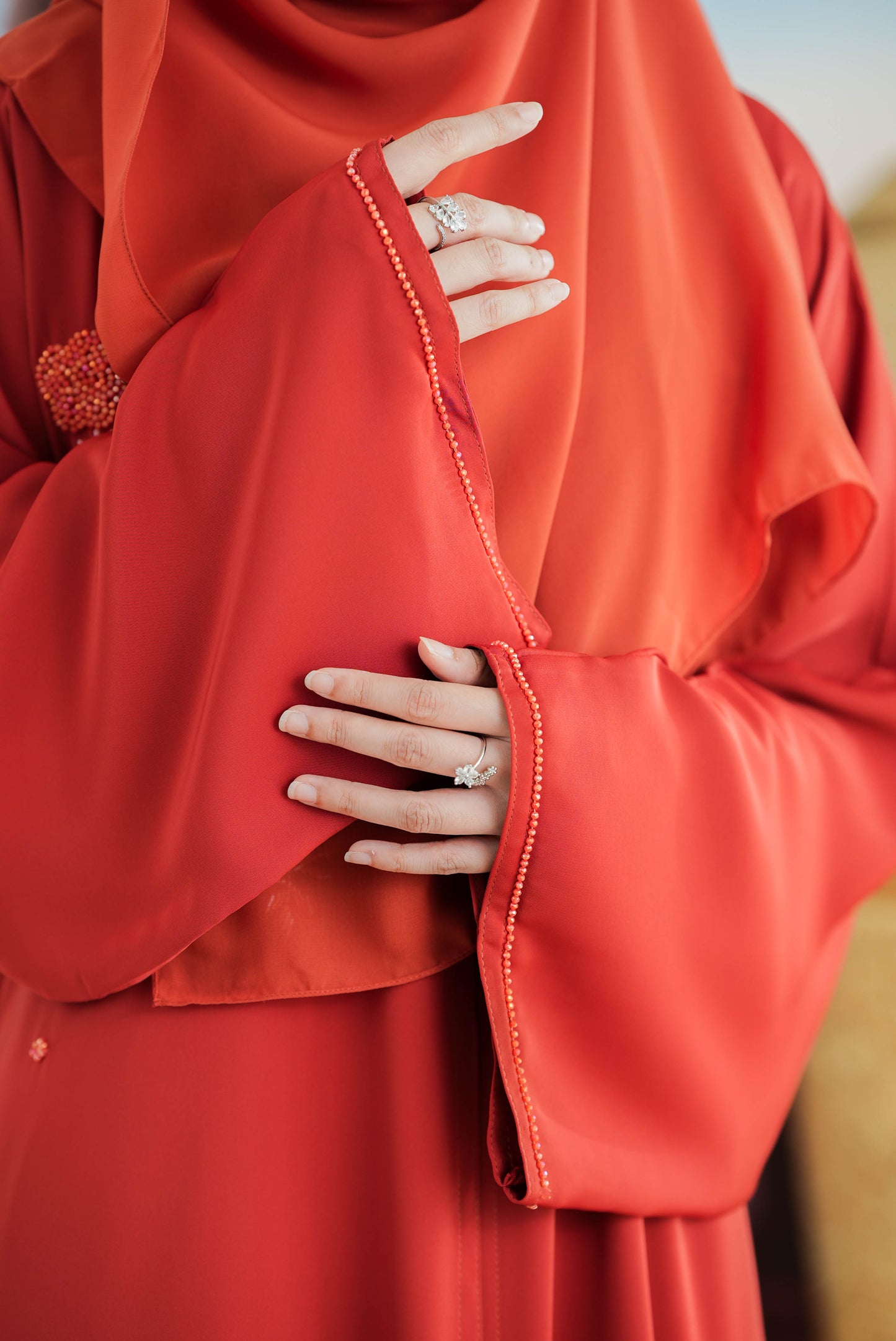 NAWAR ABAYA BURNT ORANGE