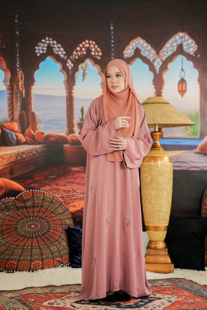 NAWAR ABAYA MAUVE PINK