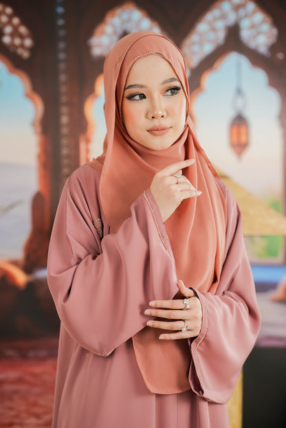 NAWAR ABAYA MAUVE PINK
