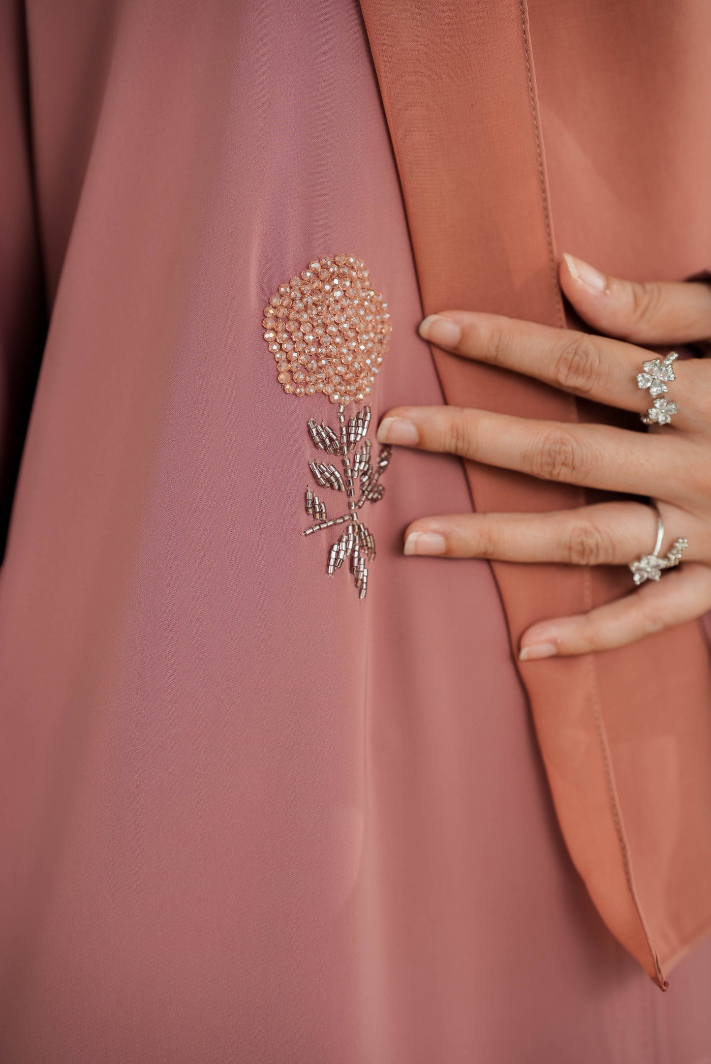 NAWAR ABAYA MAUVE PINK