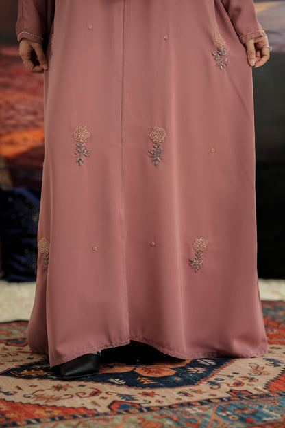 NAWAR ABAYA MAUVE PINK