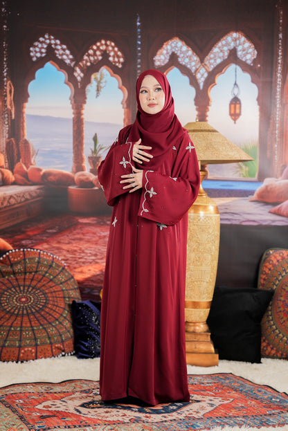 HEELWA ABAYA RUBY RED