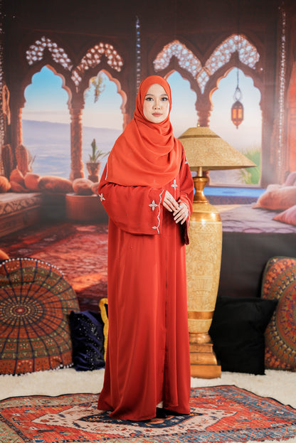 HEELWA ABAYA BURNT ORANGE