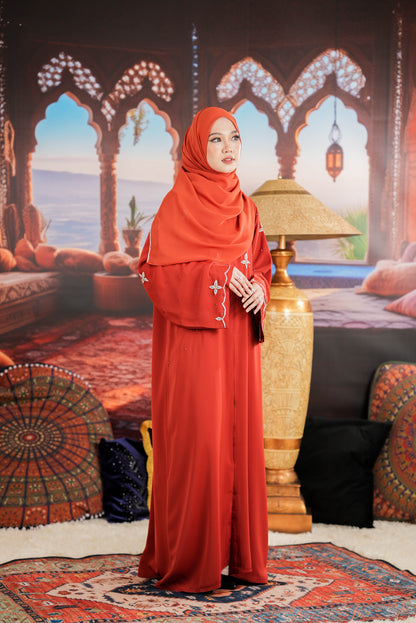 HEELWA ABAYA BURNT ORANGE