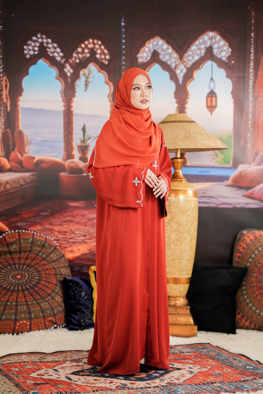 HEELWA ABAYA BURNT ORANGE
