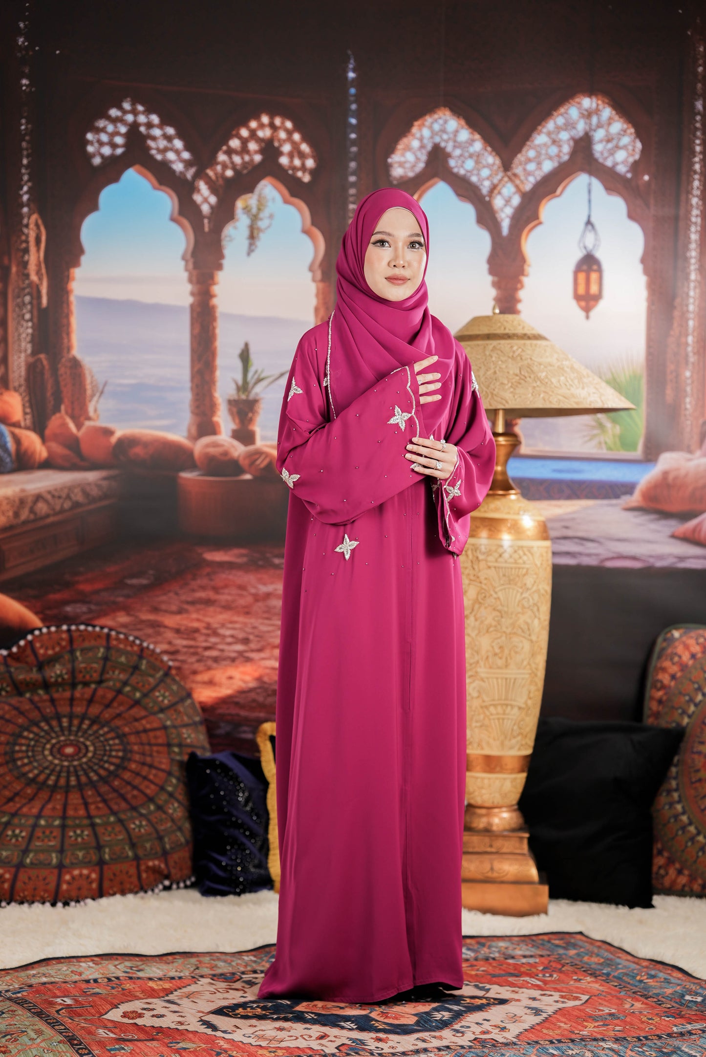 HEELWA ABAYA FUCHSIA PINK