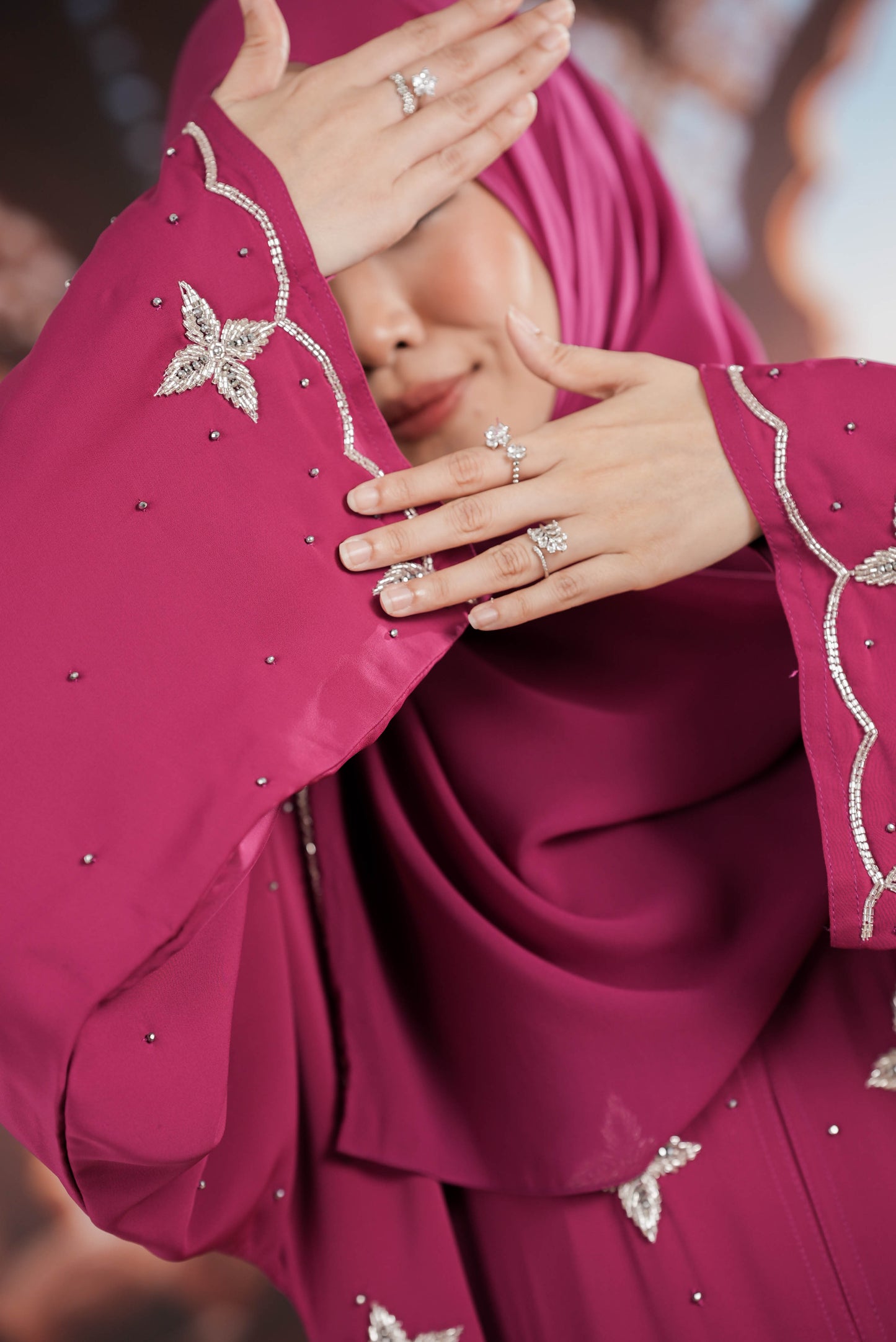 HEELWA ABAYA FUCHSIA PINK