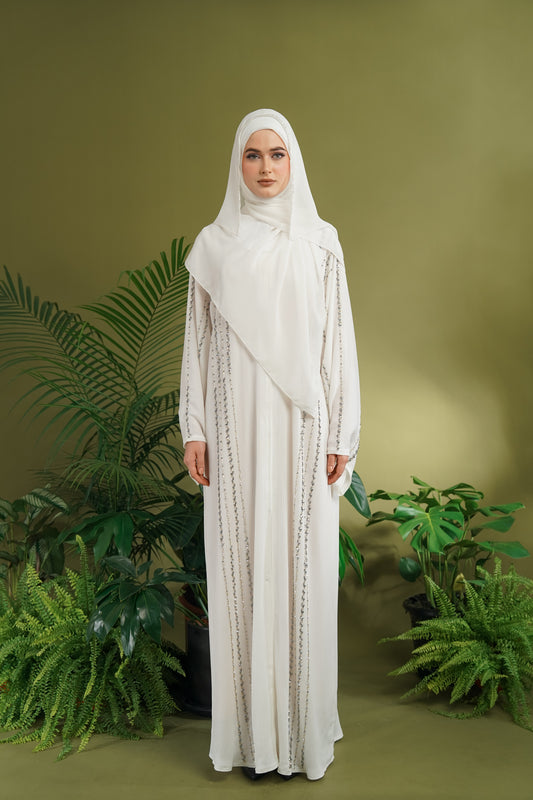 NAURAH ABAYA WHITE
