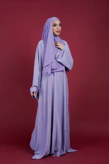 TASMEERA ABAYA DUSTY LILAC