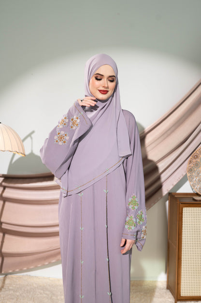 HANAN ABAYA DUSTY PURPLE