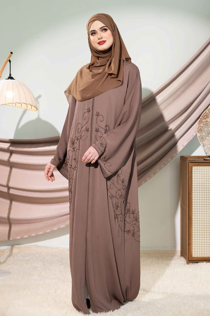 MAHREEN ABAYA WARM TAUPE