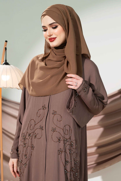 MAHREEN ABAYA WARM TAUPE
