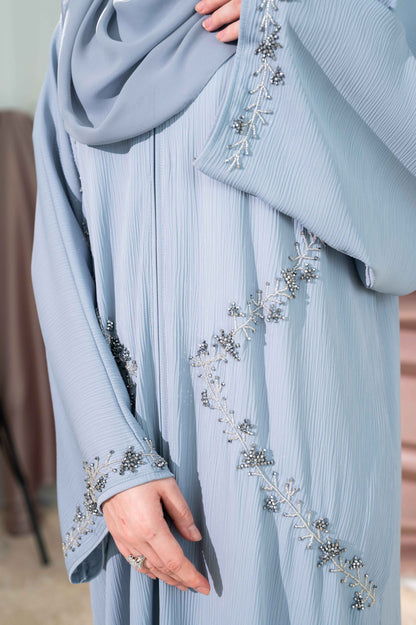 DELAYLI ABAYA DUSTY BLUE