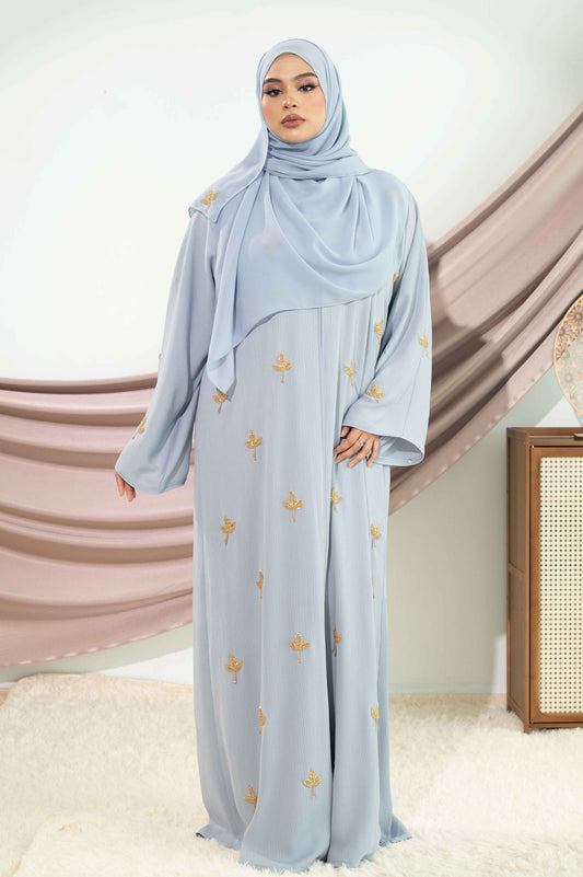 NAJMA ABAYA DUSTY BLUE