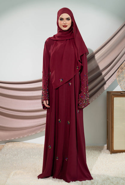 ALMA ABAYA RED GARNET